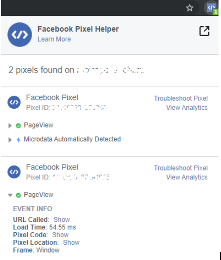 Facebook Pixel Helper
